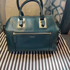Henri Bendel Teal Leather Satchel